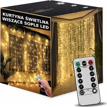 Obraz Světelný závěs rampouchy 201 - 300 světýlek