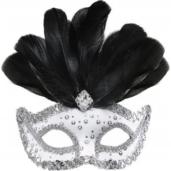 Karnevalová maska Maska na oči (benátská) Widmann plastová černá