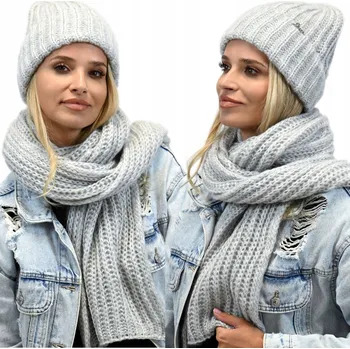 Čepice Alur sada: čepice a šála, univerzální velikost, šedá