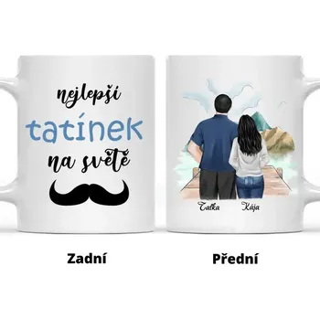 Hrnek - Tatínek a dcera - Nejlepší tatínek na světě 1. verze Bílá