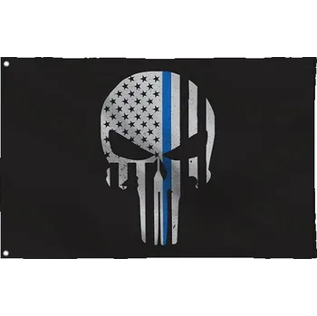 Vlajka WARAGOD vlajka American Punisher Skull 150x90 cm