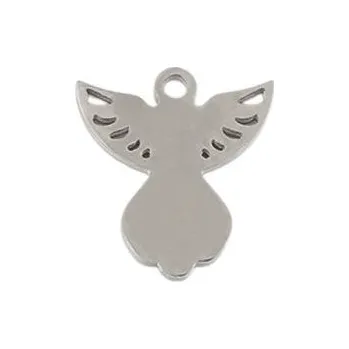 Přívěsek Přívěsek z nerezové oceli anděl 11x12 mm - 1 platina