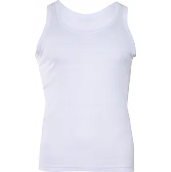 Pánské tričko Tričko kulatý bez rukávů, bílé, velikost XXL