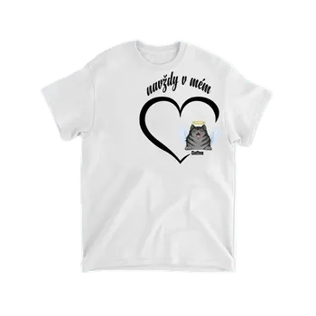 Tričko - Navždy v mém srdci - až 4 mazlíčků Tričko / Šedá / 3XL