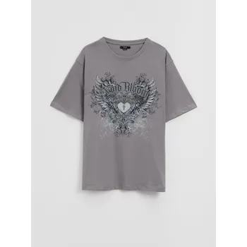 Oblečení a móda Tričko s&nbsp;potiskem - L - House - tmavošedý - 292EB-90X