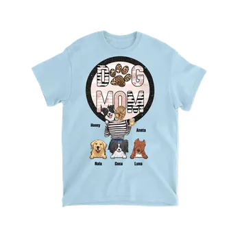 Pánská móda Tričko - Dog Mom - Až 6 psů Tričko / Růžová / XL