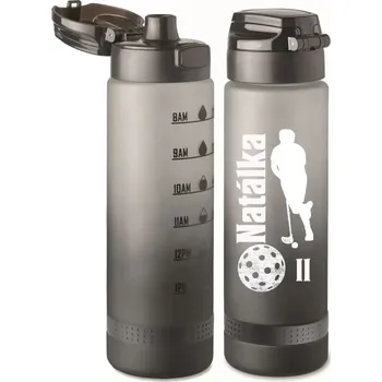Sportovní RPET láhev na vodu 1L - sport s vlasním jménem 2 Navy