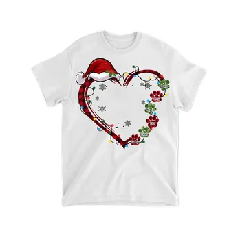 Tričko - Vánoční srdce - až 6 mazlíčci Tričko / Šedá / 4XL