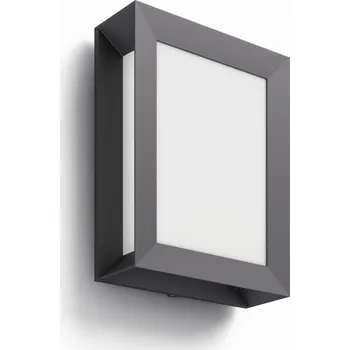 Žárovka svítidlo PHILIPS KARP nástěnné LED 6W/600lm 2700K IP44 antracit