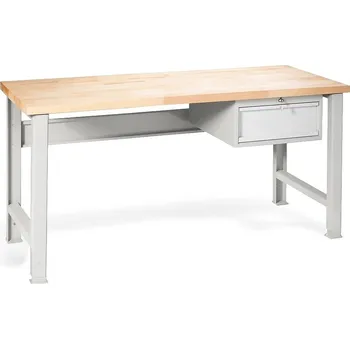 Dílenský stůl Pracovní stůl s 1 závěsnou zásuvkou a nastavitelnými nohami, 1500 mm #08 UNIBENCH S D1 AL