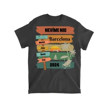 Pánské tričko Tričko - Skupinová dovolená - až 6 lidí Tričko / Růžová / XL