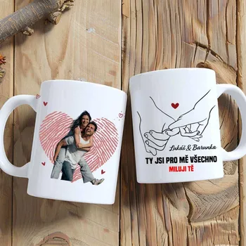Sada hrnků 2ks 330ml - Ty jsi pro mě všechno Bílá