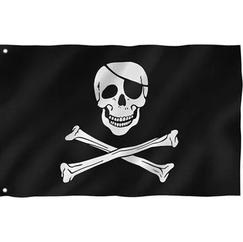 Vlajka WARAGOD pirátská vlajka Jolly Roger 150x90 cm