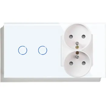 vypínač Dvojitý dotykový vypínač BSEED bílý BSG0100