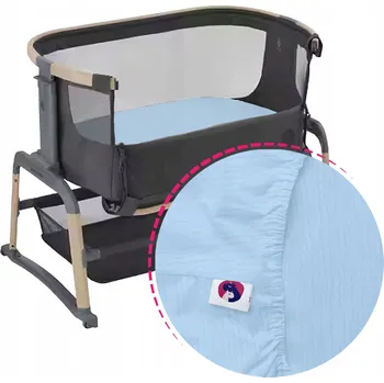 Prostěradlo PROSTĚRADLO DO Maxi Cosi Iora Air MUŠELÍNOVÉ s gumou - přistýlka