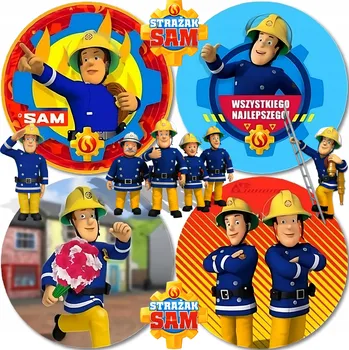 Obraz OPLATEK NA DORT Požárník Sam OD 22 DO 30 CM +DÁREK
