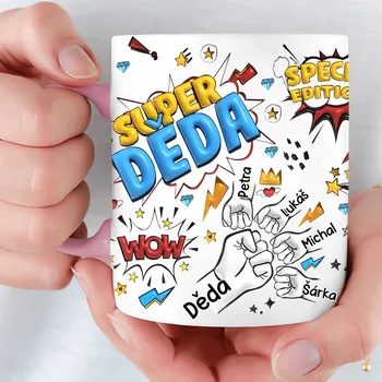 Hrnek - Super táta 2 - Až 4 dětí Červená