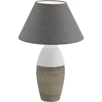 Stojací lampa svítidlo HONSEL 56185 stolní lampa 40W/E14 šedá/hnědá