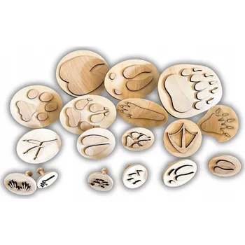 Dětské razítko Stopy zvířat, razítka, dřevěná razítka, realistické stopy 5906086094955