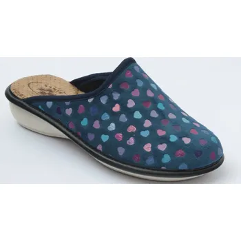 Dámské pantofle Santé LX/Pomino dámská domácí obuv srdíčka modrá Barva: Modrá, Velikost: 37