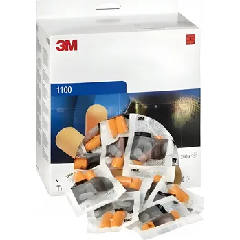 Špunt do uší Zarážky do uší oranžové 1100 3M – 50 párů v sáčcích