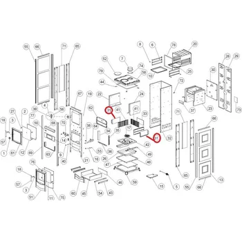 Krbová kamna La nordica - stínící plech za vyzdívky termorossella / nicoletta