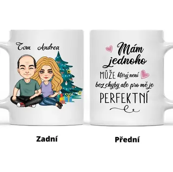 Hrnek - Navždy spolu - Vánoce 2. verze Bílá