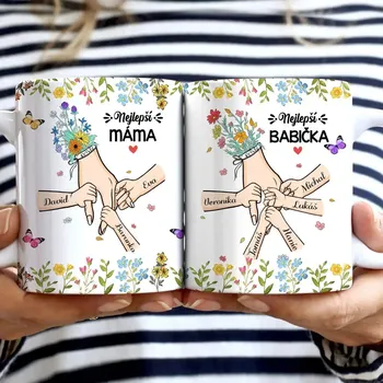 Hrnek - Nejlepší máma - Nejlepší babička Bílá