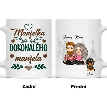 Hrnek - Navždy spolu - Manželé 6. verze - Se Psy Růžová