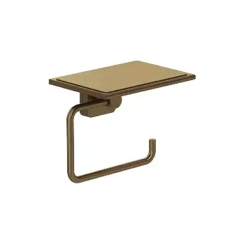 Kludi Vela S Držák toaletního papíru s poličkou, kartáčovaný bronz, 25971N1