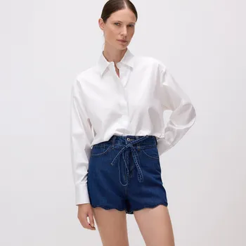 Reserved - Džínové šortky s vázáním - modrá - 544GE-55J - 544GE-55J-34