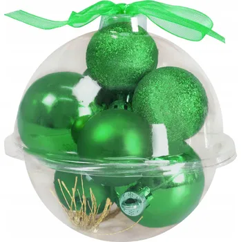 Vánoční dekorace Sada dekorací v vánočním stromku (9 ks) – zelená