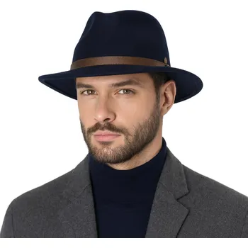 Klobouk Cestovní nemačkavý voděodolný modrý klobouk Mayser - Marvin Mayser Velikost: 59 cm (L)