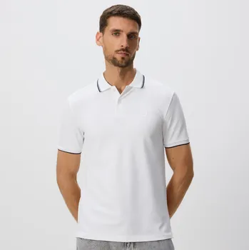 Pánské oblečení Reserved - Polokošile z mercerované bavlny - bílá - 281EF-00X - 281EF-00X-XXL