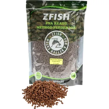 Návnadová surovina ZFISH PVA READY & METHOD FEEDER MIX Monster Crab - Pineapple 2-3MM/1KG