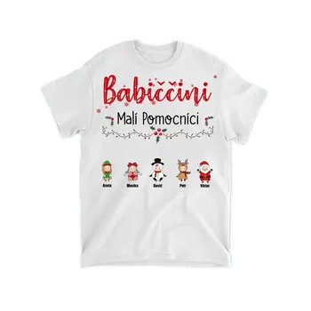 Pánské tričko Tričko - Babiččini malí pomocníci - Až 10 dětí Tričko / Bílá / 4XL