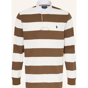 Pánské tričko Polo Ralph Lauren Pánské Rugbyové Tričko, hnědá / bílá, XL