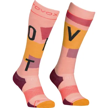 Pánské oblečení Dámské podkolenky Ortovox Freeride Long Socks Cozy Women's Velikost ponožek: 39-41 / Barva: růžová