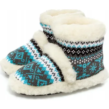 Dámská obuv Dámské Hřejivé Pantofle v Horské stylu Pantofle Vlněné 36-45 PanSzew