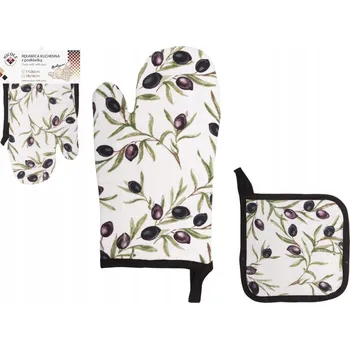 Chňapka KUCHYŇSKÁ RUKAVICE S PODLOŽKOU NICOLE BAVLNA RAVI 62301 OLIVY