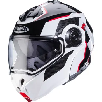 Helma na motorku Helma na moto Caberg Duke Evo Move white/black/red (velikost helmy: M (57-58cm))