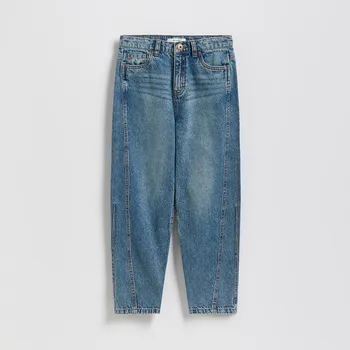 Dětská móda Reserved - Džíny balloon fit - tmavomodrá - 780FF-59J - 780FF-59J-164