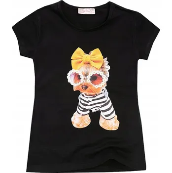 Dívčí tričko Dívčí tričko s krátkým rukávem YORK PIESEK (černá) - velikost 134 T001N