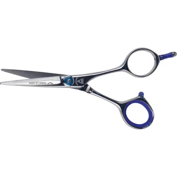 Kadeřnické nůžky MATSUZAKI 09 MO prime 5" -4* modrý kroužek a modrý šroub OUTLET