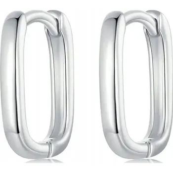 Náušnice Čtvercové náušnice stříbro 925 bílé zlato