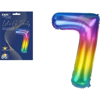 Balónek Fóliový balónek na hélium ČÍSLICE 7, BARVA, 86 CM