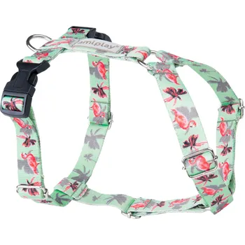 Postroj pro psa Nastavitelný postroj pro psa HAPPY GUARD flamingo velikost S, M, L, XL Rozměr: M - 25-40x35-55x2,0 cm