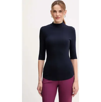 Dámské tričko Tričko United Colors of Benetton dámské, tmavomodrá barva, s pologolfem, 36K8D201B 59X, vel. XL