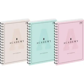 Blok KROUŽKOVÝ BLOK PASTELOVÝ Velký A4/100K s ozdobnou mřížkou Sada 5 Kusů POZNÁMKOVÝCH BLOKŮ