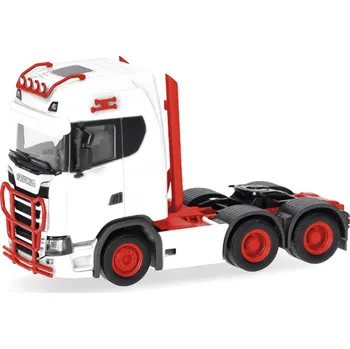 autíčko Scania CS 20 HD 6x4 bílý / červený Herpa 314053-006